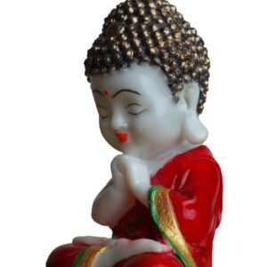 Resin Handcrafted Baby Monk Buddha Idol Statue Showpiece