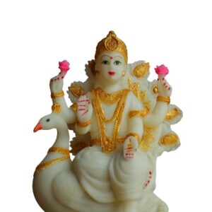 Marble Look Mata Saraswati Idol Statue Showpiece