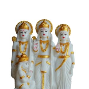 Marble Look Ram Darbar Statue for Pooja Room