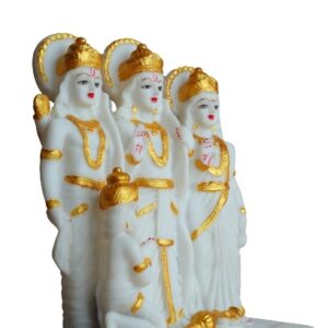 Marble Look Ram Darbar Statue for Pooja Room