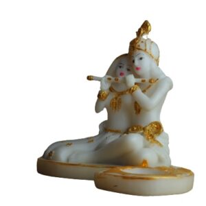 White Marble Palm Ganesha Showpiece Statue