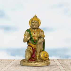 Lord Hanuman Idol with Brass Finish