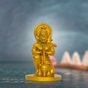 Divine Hanuman Ji Idol in Golden Finish