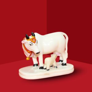 Cow with Baby Carved in Resin