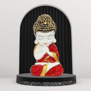 Buddha Monk Statue Idol Red