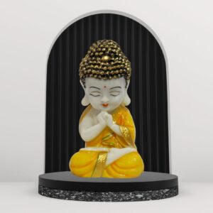 Buddha Monk Statue Idol Yellow