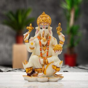 Polyresin Ganesha Ji Statue | 18 cm Ganesh Idol